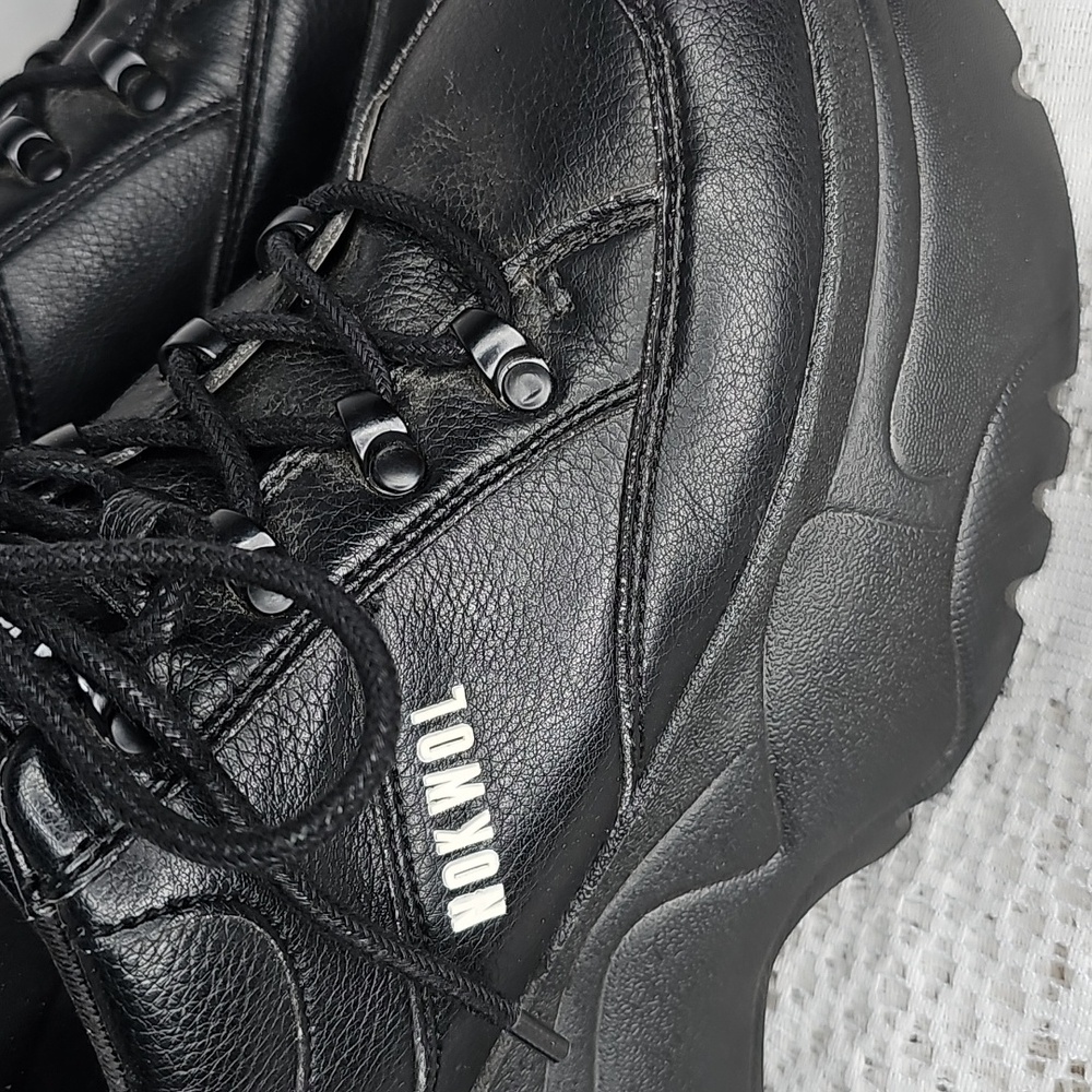 Nokwol Scripter Chunky Sole Black Platform Sneakers Shoes Sz 8 - Picture 3 of 7